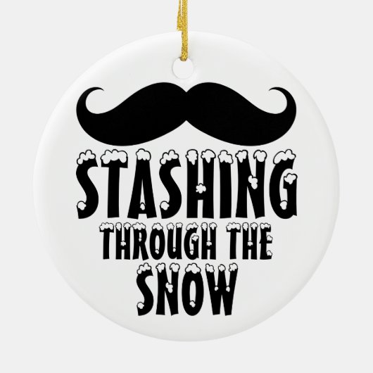 De sneeuwkerstboomversieringen doorlopen keramisch ornament (Achterkant)