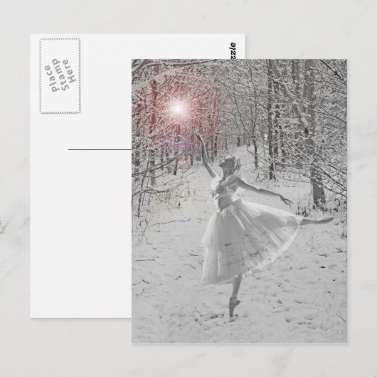 De sneeuwkoningin briefkaart (Voorkant / Achterkant)