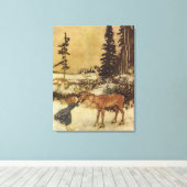 De sneeuwkoningin Edmund Dulac Fine Art Canvas Afdruk (Insitu (Houten vloer))