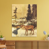 De sneeuwkoningin Edmund Dulac Fine Art Canvas Afdruk (Insitu (Woonkamer))