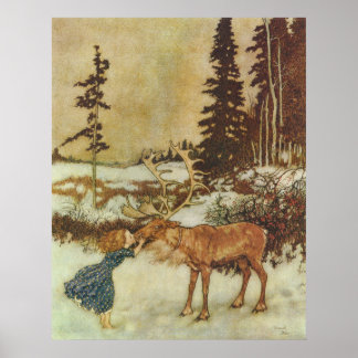 De sneeuwkoningin Edmund Dulac Fine Art Poster