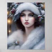 De sneeuwkoningin Fantasy Art Poster (Voorkant)