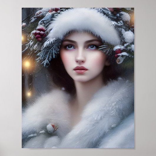 De sneeuwkoningin Fantasy Art Poster (Voorkant)