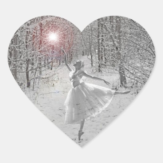 De sneeuwkoningin hart sticker (Voorkant)