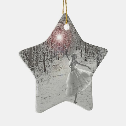 De sneeuwkoningin keramisch ornament (Rechts)