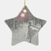 De sneeuwkoningin keramisch ornament (Voorkant)