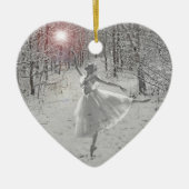 De sneeuwkoningin keramisch ornament (Voorkant)