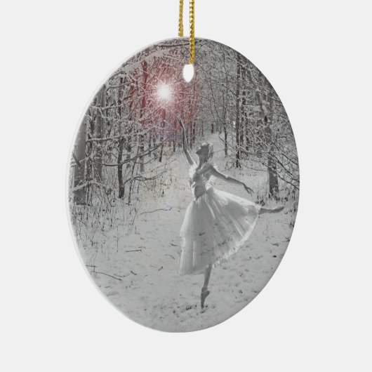 De sneeuwkoningin keramisch ornament (Rechts)