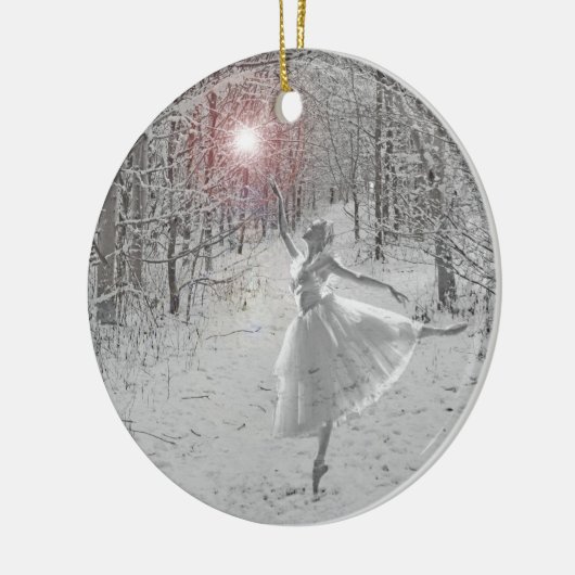 De sneeuwkoningin keramisch ornament (Links)