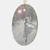 De sneeuwkoningin keramisch ornament (Links)