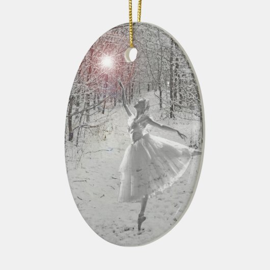 De sneeuwkoningin keramisch ornament (Links)