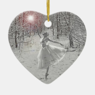 De sneeuwkoningin keramisch ornament