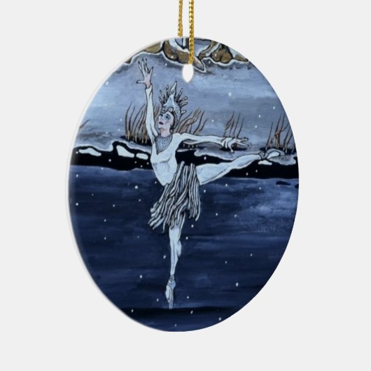 De sneeuwkoningin keramisch ornament (Rechts)