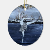 De sneeuwkoningin keramisch ornament (Links)