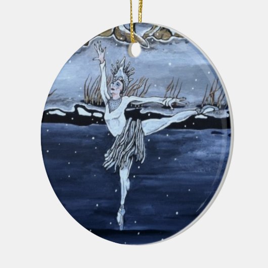 De sneeuwkoningin keramisch ornament (Links)