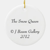 De sneeuwkoningin keramisch ornament (Achterkant)