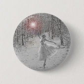 De sneeuwkoningin ronde button 5,7 cm (Voorkant)