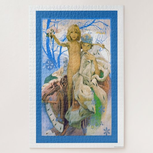 De sneeuwkoningin van Alphonse Mucha Legpuzzel (Verticaal)