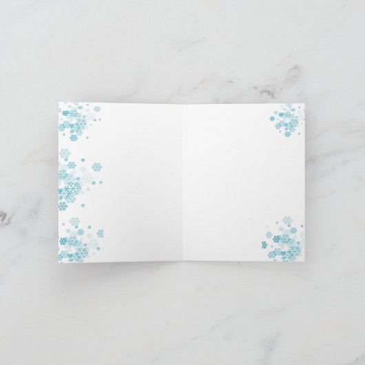 De Sneeuwmaagd in een kerstjurk Kaart (Binnen)