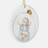 De sneeuwman bevroezen keramisch ornament (Rechts)