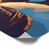 De sneeuwman bij de kerstboom poster (Hoek)