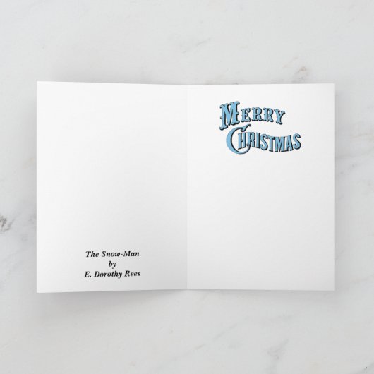 De Sneeuwman door E. Dorothy Rees Feestdagen Kaart (Binnen)
