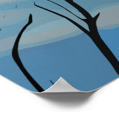 De sneeuwman draagt de lamp en dwaalt 's nachts poster (Hoek)