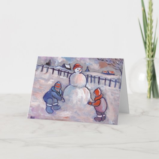 DE SNEEUWMAN FEESTDAGEN KAART (Voorkant)