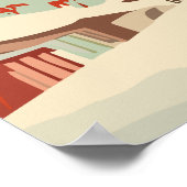 De sneeuwman in een kimono met Kerstmis Poster (Hoek)