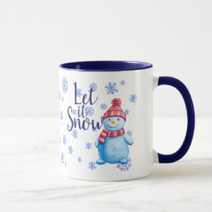 De sneeuwman liet het sneeuwen mok