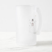De sneeuwman matglas bierpul (Voorkant rechts)