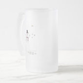 De sneeuwman matglas bierpul (Voorkant links)