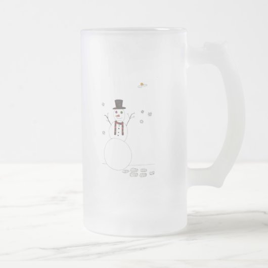 De sneeuwman matglas bierpul (Rechts)