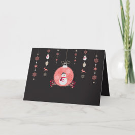 De Sneeuwman Navidad van het bord Feestdagen Kaart