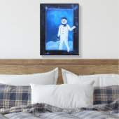 De sneeuwman ontsnapt Schilderij van Alfred Fox Canvas Afdruk (Insitu (Slaapkamer))