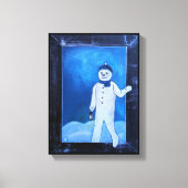 De sneeuwman ontsnapt Schilderij van Alfred Fox Canvas Afdruk (Voorkant)
