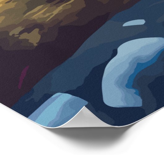 De sneeuwman op de boom poster (Hoek)