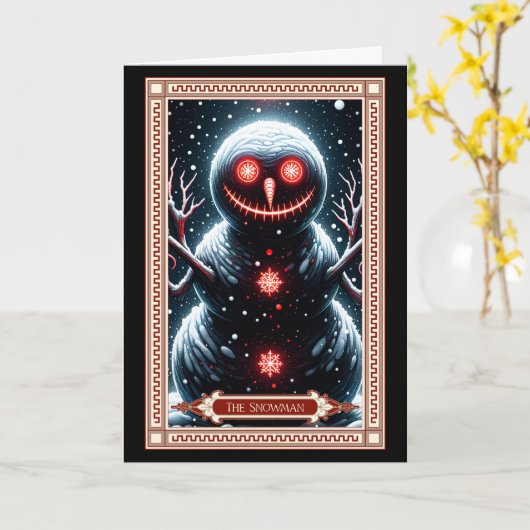 De Sneeuwman Tarot Kaart (Gele Bloem)