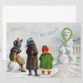 De Sneeuwman Uitnodiging (Voorkant / Achterkant)