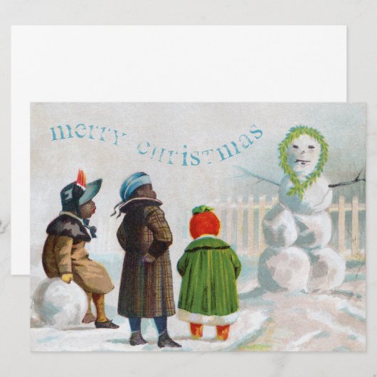 De Sneeuwman Uitnodiging (Voorkant / Achterkant)