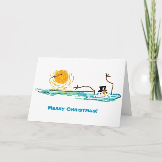De sneeuwman van Florida Feestdagen Kaart (Voorkant)