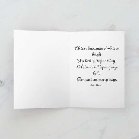 De Sneeuwman van het neon Feestdagen Kaart (Binnen)