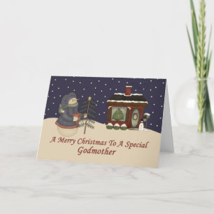 De Sneeuwman van Kerstmis aan een Speciale Meter Feestdagen Kaart