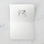 De Sneeuwman van Smily van Waterverf Reno Feestdagen Kaart (Binnen)