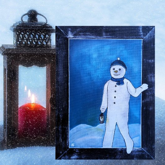 De sneeuwmannen ontsnapping Schilderij van Alfred Briefkaart