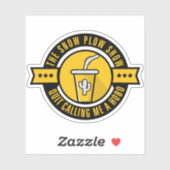 De sneeuwploeg Show cirkel Logo Sticker (Vel)