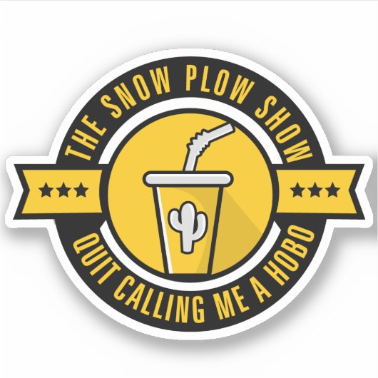 De sneeuwploeg Show cirkel Logo Sticker (Voorkant)