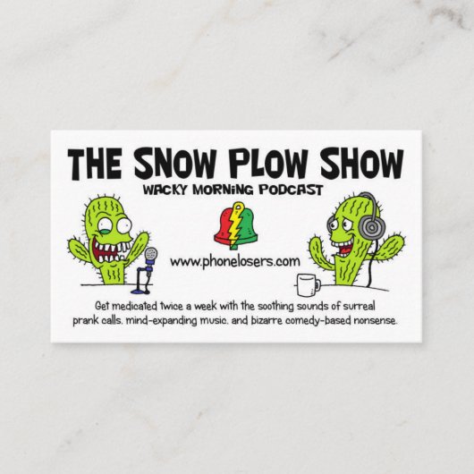De sneeuwploeg Show Visitekaartjes (Voorkant)