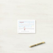 De sneeuwpoppen verwelkomen Linus Post-it® Notes (Op bureau)