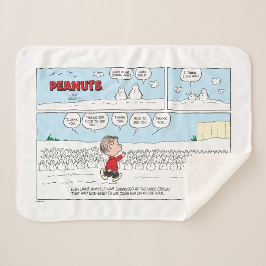 De sneeuwpoppen verwelkomen Linus Sherpa Deken (Voorkant (horizontaal))